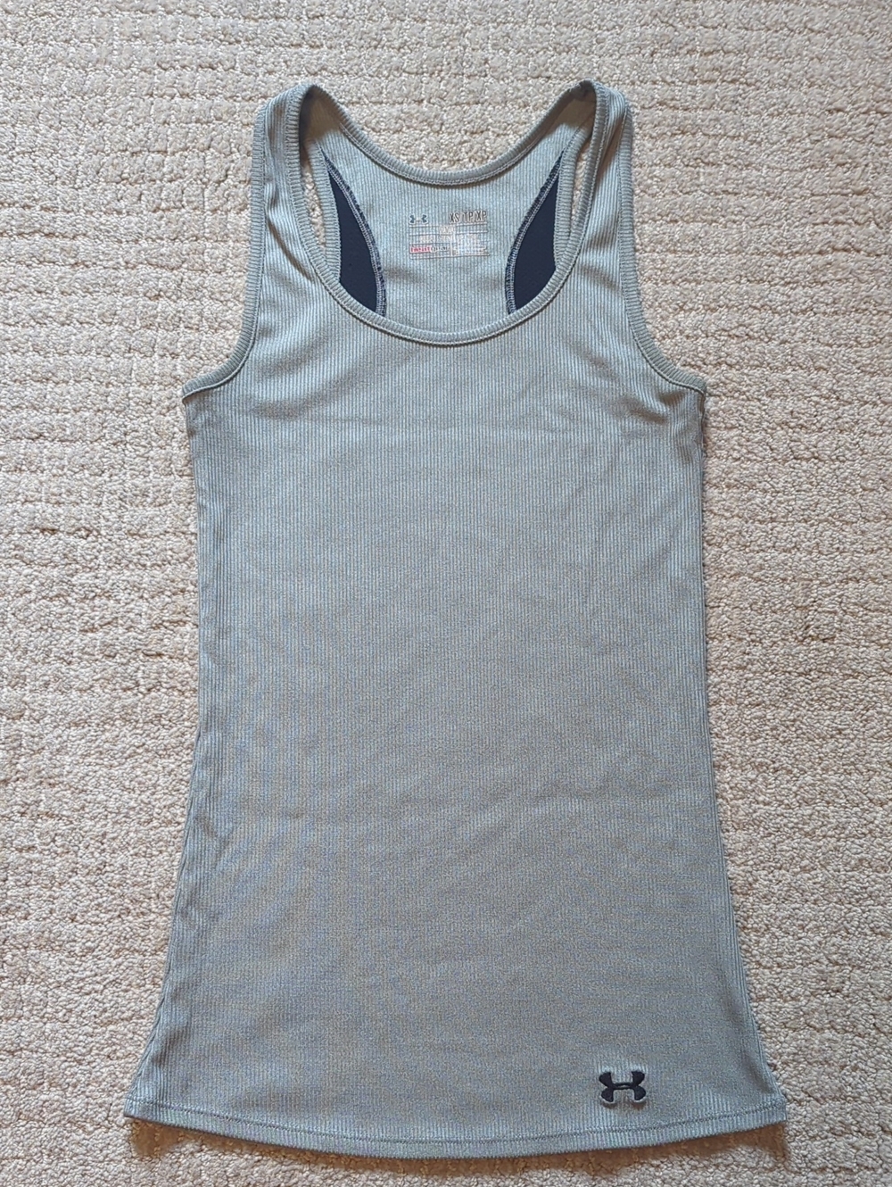 Under Armour Heat Gear Women's Grey Ribbed Racerback Tank